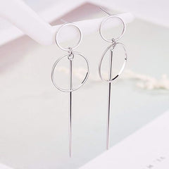 Micara - Geometric Dangles - Ohrringe in Silber