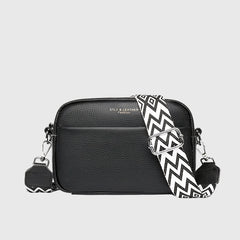 Amara | Leder Schultertasche in Schwarz