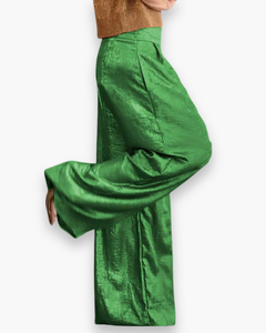 Damen Elegantes Set aus Oberteil und Hose | Vielseitig in Grün