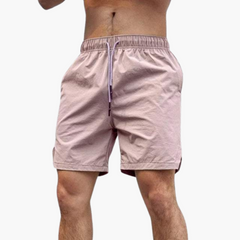 Badeshorts - Herren Sommer-Shorts mit Kordelzug Design in Rosa
