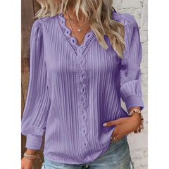 Jackalyn - Elegante Damenbluse aus Spitze in Lila
