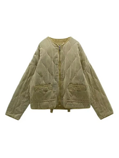 Ameera – Stilvolle Baumwolljacke in Armeegrün