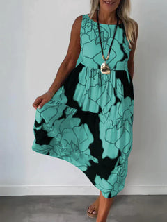 Joleen - Kleid - Ärmellos in Grün