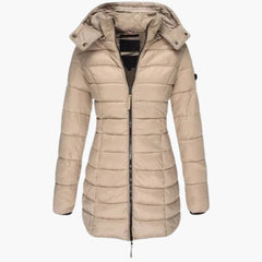 Hanna | Elegante Daunenjacke Luxus in Khaki