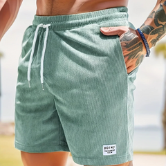 Joshua | Herren Legere strukturierte Shorts in Hellgrün