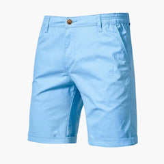 Herren Baumwollshorts mit Gummibund und Seitentaschen in Himmelblau