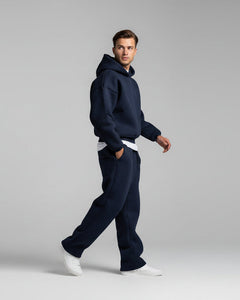 Bernd | Herren Oversized Hoodie Zweiteiler Set in Blau