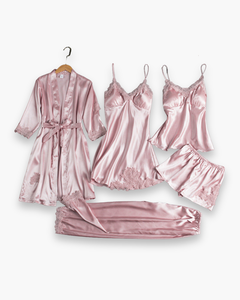 Damen Elegantes Schlafanzug Set | Komfortabel und Stilvoll in Rosa