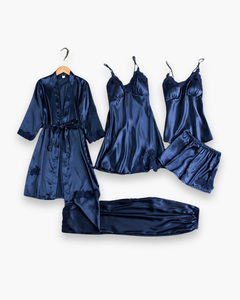 Damen Elegantes Schlafanzug Set | Komfortabel und Stilvoll in Blau