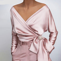 Davina - Bluse aus Seide in Rosa