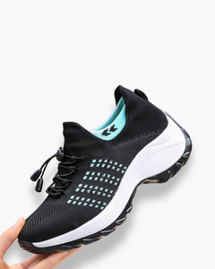 Damen Bequeme Sportliche Sneaker | Komfortabel in Schwarz