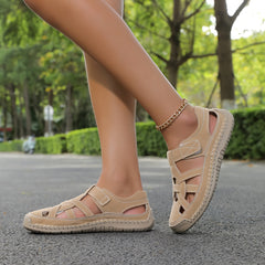 Clara | Elegante Sommer Sandalen Damen in Khaki