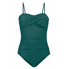 Emilia® | Badeanzug Klassischer Hochwertiger Stoff Ideal Für Den Strand Für Damen in Grün
