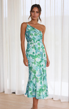 Denise | Schulterfreies Kleid in Himmelblau