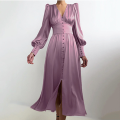 Macie - Elegantes langes Damenkleid in Lila