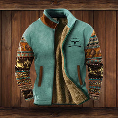 Teodoro™ | Outdoor Fleece Weste in Blau mit Druck