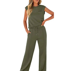 Soraya | Lässiges Sommer Set weich und modern in Armeegrün