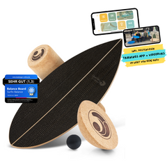 Surfin Balance Board in Schwarzes Holz