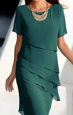 Raleigh - Elegantes Abendkleid aus Chiffon für Damen in Grün