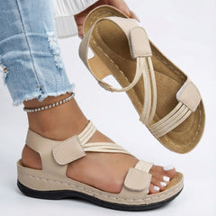Nora | Elegante Sommer Sandalen Damen in Beige