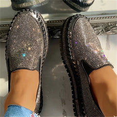 Candy Gem - Funkelnde Diamant-Loafer in Schwarz