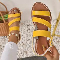 Tori® | Strandsandalen mit Knöchelriemen in Gelb