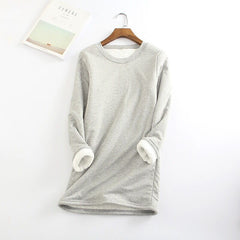 Astrid - Damen-Fleece-Pullover in Hellgrau