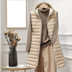 Amalie – Steppjacke mit Kapuze – Leicht in Khaki