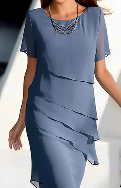 Raleigh - Elegantes Abendkleid aus Chiffon für Damen in Blau