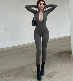Caja - Bequemer Jumpsuit - Jumpsuit mit Leggings in Grau