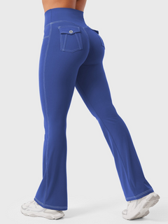 Vexaro | Flexibles Flared-Leggings für Damen Sommer in Blau