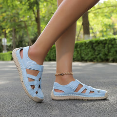 Clara | Elegante Sommer Sandalen Damen in Seeblau