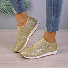 Dinah - Glitzernde Pailletten-Sneaker für Damen in Gold