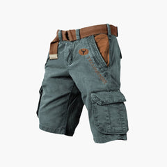 Anton | Cargo-Shorts mit 6 Taschen in Dunkelgrün