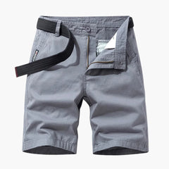 Cargoshorts mit Gürtel - für Herren im taktischen Utility Stil in Grau