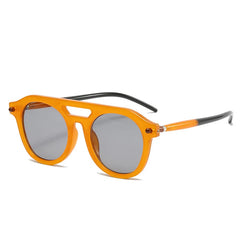 Flieger-Sonnenbrille für Herren | Ideal für Outdoor-Aktivitäten in Grau Orange