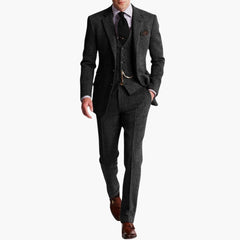 Hochzeitsgast-Anzug - eleganter Stil für Herren mit Weste in Grau
