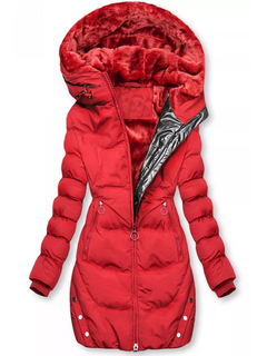 Lea - Gepolsterte Winterjacke für Damen in Rot