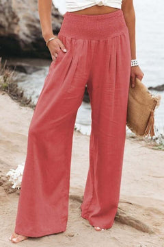 Quinley - Leinenhose mit Stretch in Orange