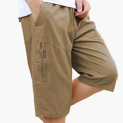 Herren-Bermudashorts mit Taschen für die alltägliche Freizeit in Khaki