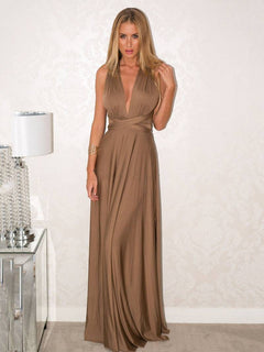 Serene - Umwandelbares Maxikleid in Braun