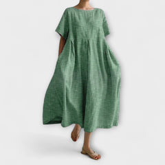 Elena | Auffälliges Midi-Kleid Damen in Grün