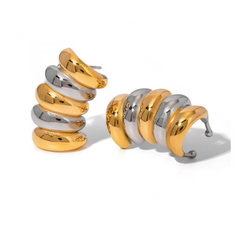 Micara - Hoopful Deluxe - Ohrringe in Gold Silber