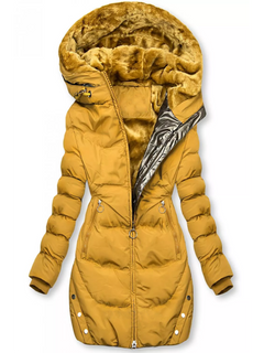 Lea - Gepolsterte Winterjacke für Damen in Gelb