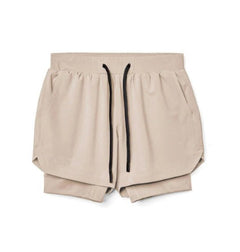 Mauro | Bequeme Trainingsshorts in Khaki