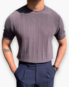Herren Elegantes Slim Fit T-Shirt | Modernes Design in Lila