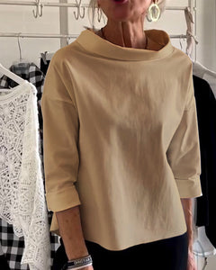 Amyra - Damen Elegantes Oberteil in Khaki
