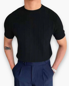 Herren Elegantes Slim Fit T-Shirt | Modernes Design in Schwarz