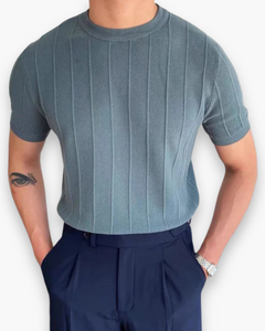Herren Elegantes Slim Fit T-Shirt | Modernes Design in Blau