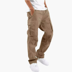 Weite Cargo-Hose für Männer - Bequeme Passform mit Taschen in Braun